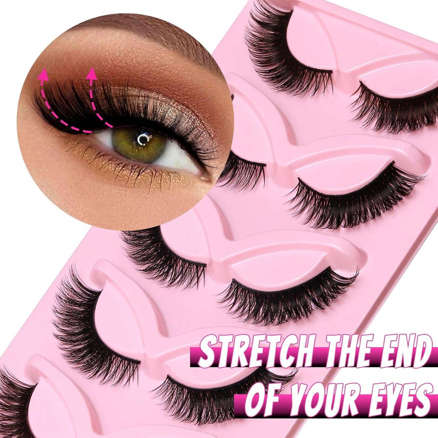 Cat Eye Lashes-🔥Natural Look Fox False Eyelashes Gorgeous Wispy & Lightweight
